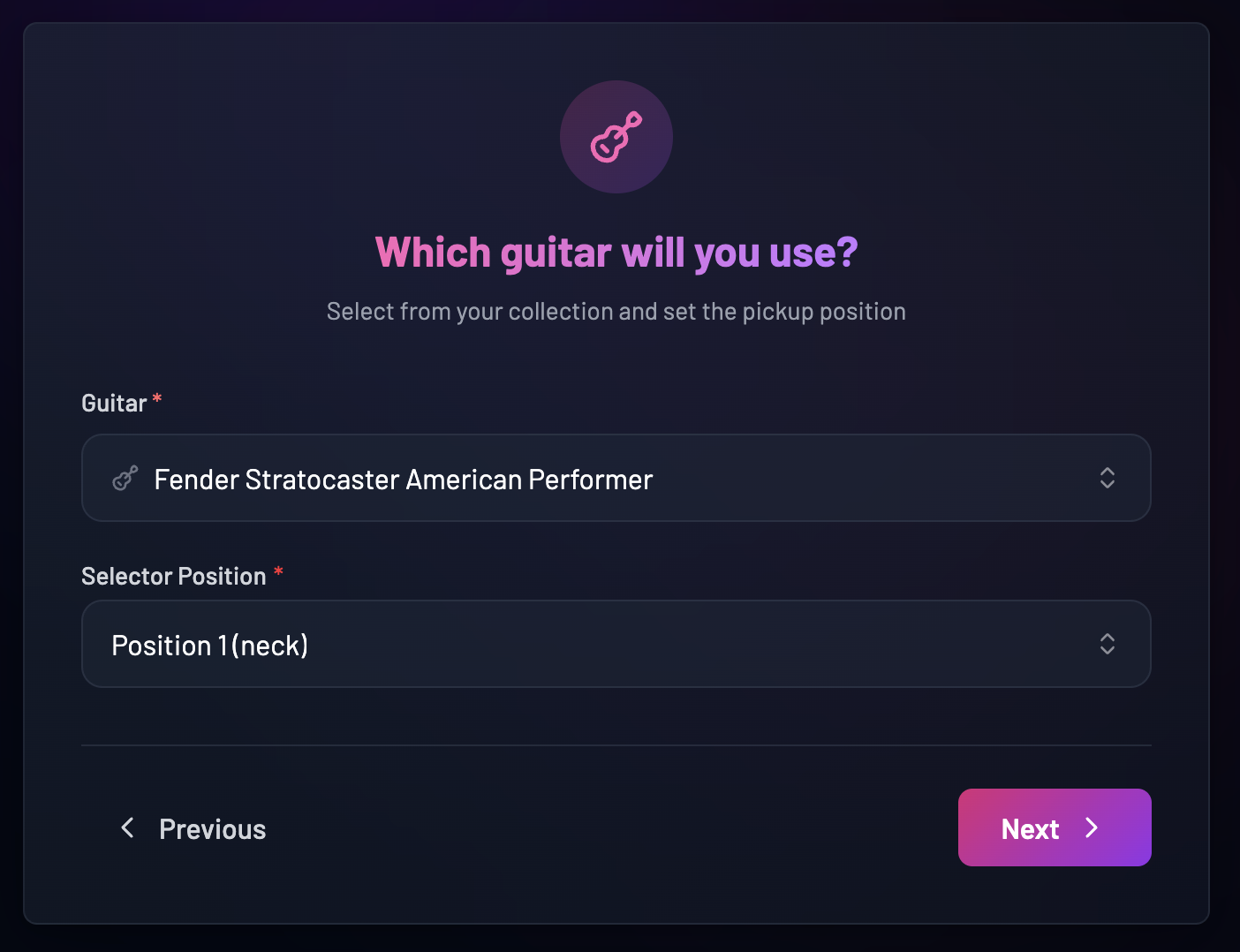 Select your guitar